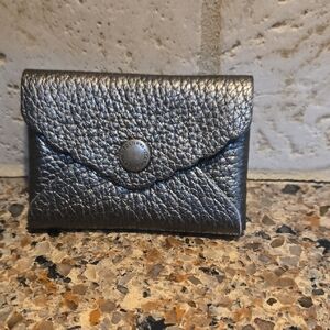 Metallic Silver Card Holder